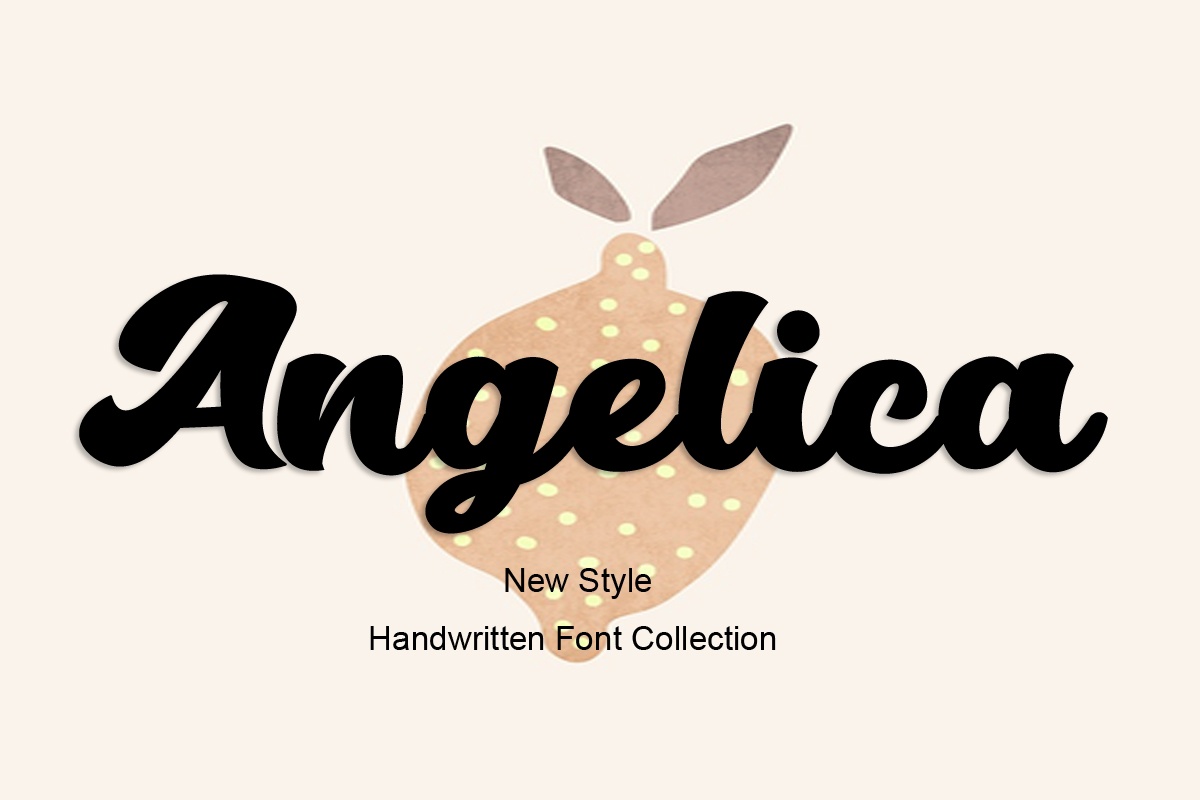 Przykład czcionki Angelica